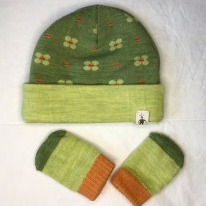 Smartwool Merino Blend Newborn Baby Hat and Mitten Set, EUC